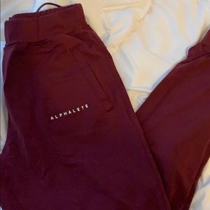 Premium Alphalete (Medium) Red Joggers